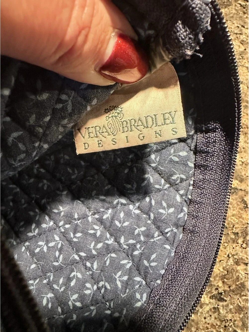 Vera Bradley Indigo Small Zip Top Cosmetic Case